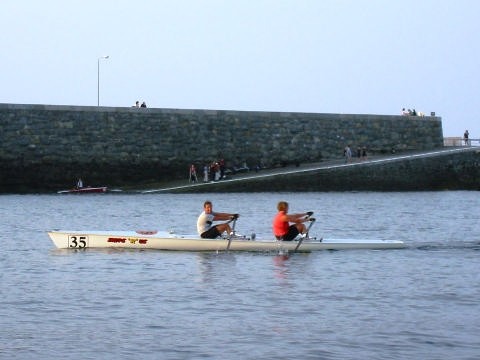 A sea rowing double scull © Julie Duquemin